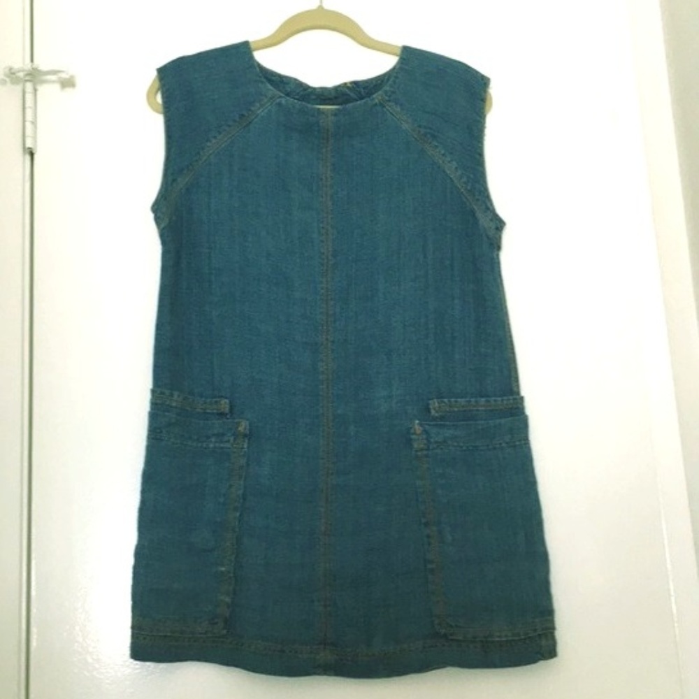 Free People Linen Shift Dress M